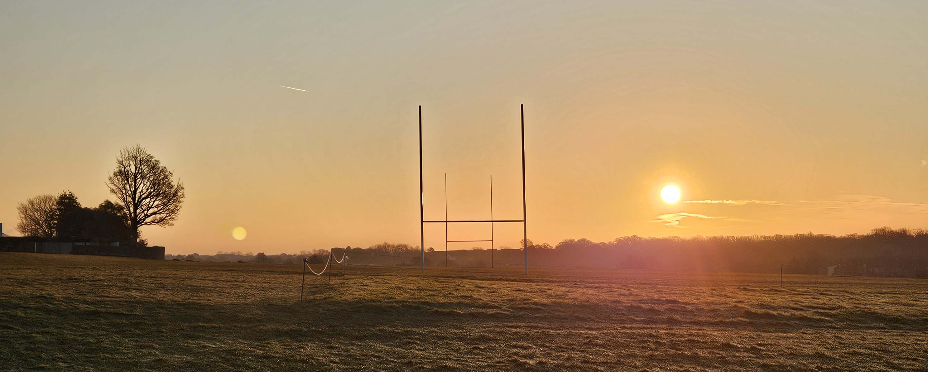 A picture of a rising sun